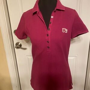 Burberry Pink Fitted Polo Shirt